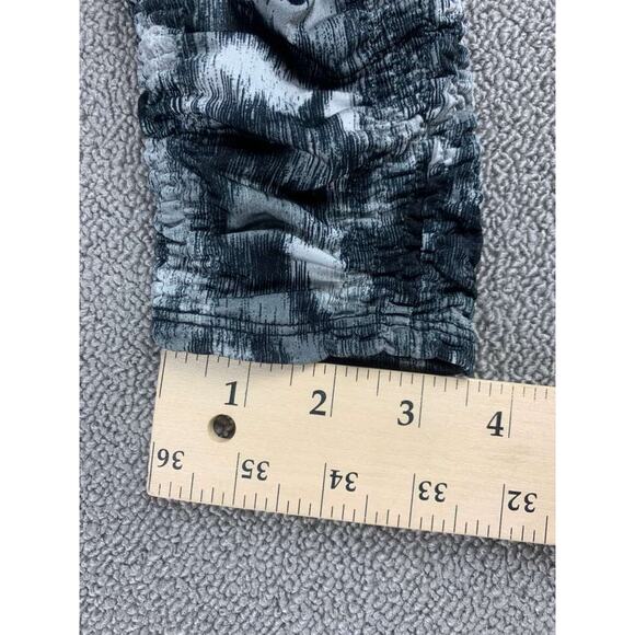 Armani Exchange Leggings Women's S Black Ruched Animal Print Elastic Waist - Picture 7 of 7